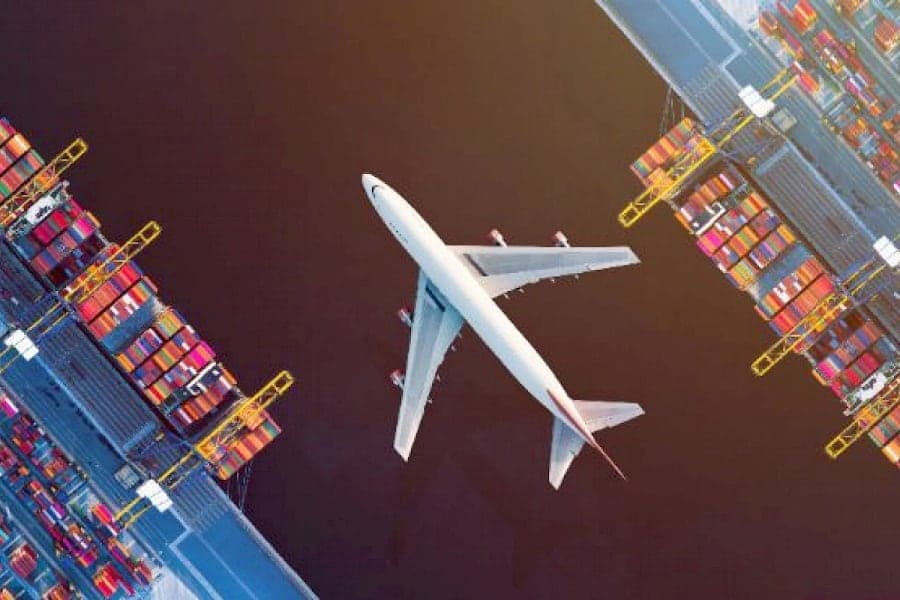 Crane Worldwide air freight operations supporting BagCaddie travel logistics